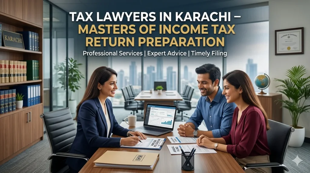 tax lawyers in karachi preparing income tax return for client
