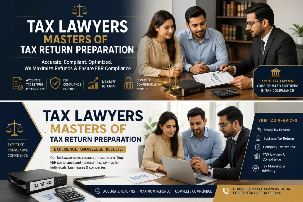Tax lawyers in Karachi providing expert tax return preparation and FBR compliance services