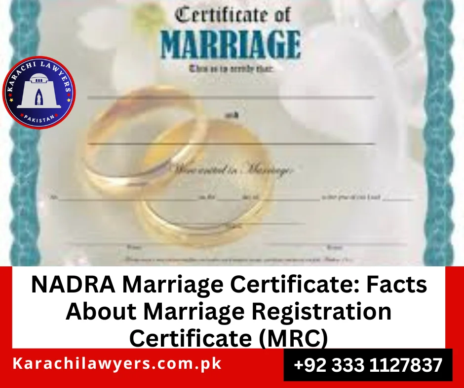 Marriage certificate verification NADRA