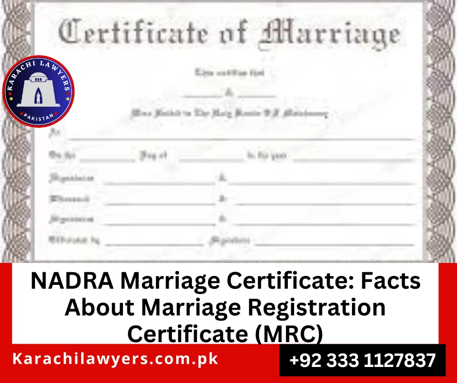 Marriage Registration Certificate Pakista