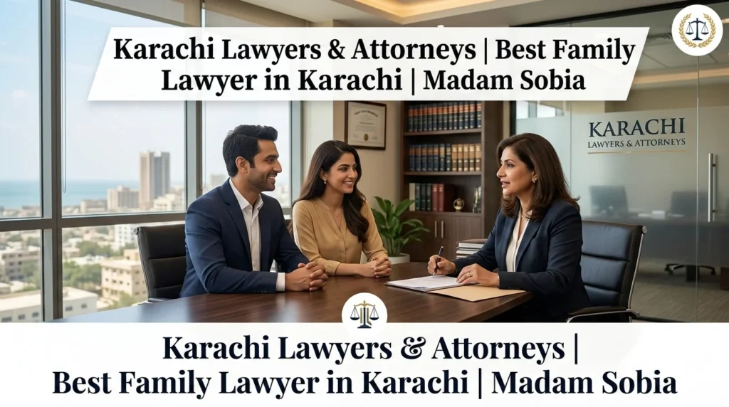 Best family lawyer in Karachi Madam Sobia Mohsin Shah handling divorce khula and custody cases