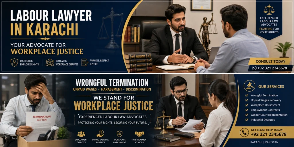 Labour lawyer representing employee in employment dispute