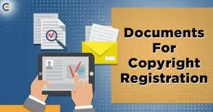 Illustration of documents used for a copyright registration application